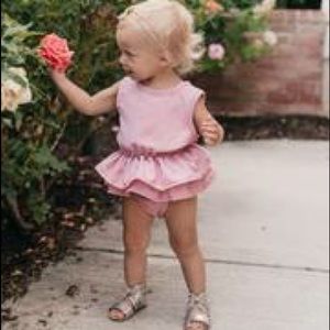 Bailey’s Blossoms Peplum Ruffle Romper - Size 0-3